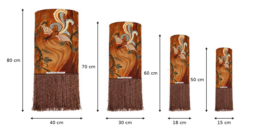 Amber Phoenix Batik Lantern