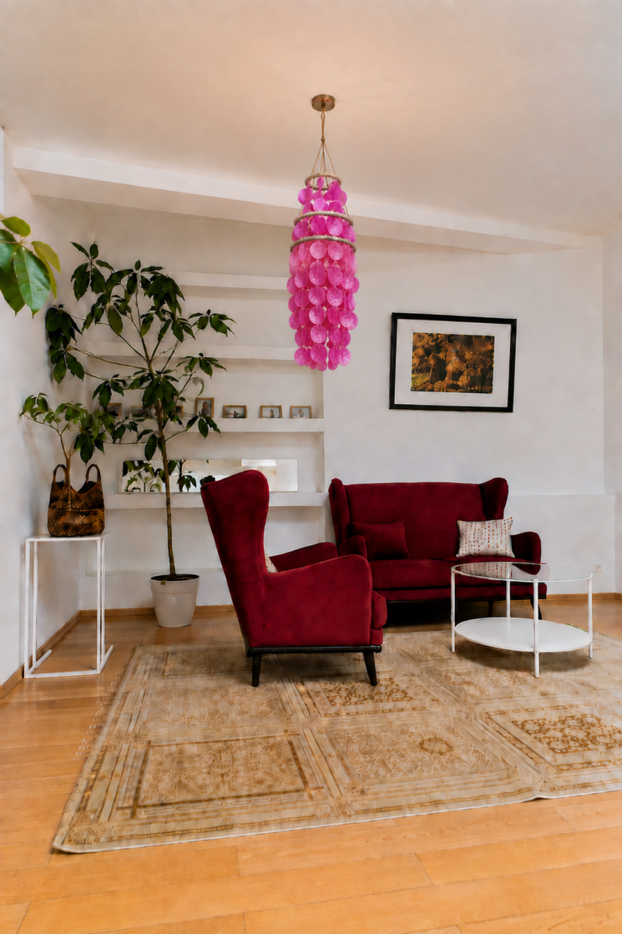 Diamond Mother-Of-Pearl Chandelier