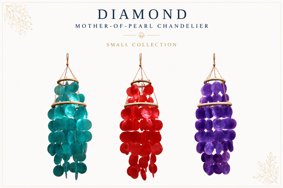 Diamond Mother-Of-Pearl Chandelier