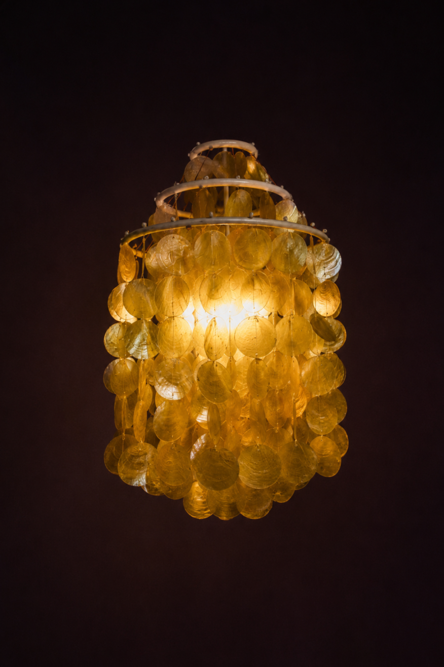 Tiered Mother-Of-Pearl Chandelier
