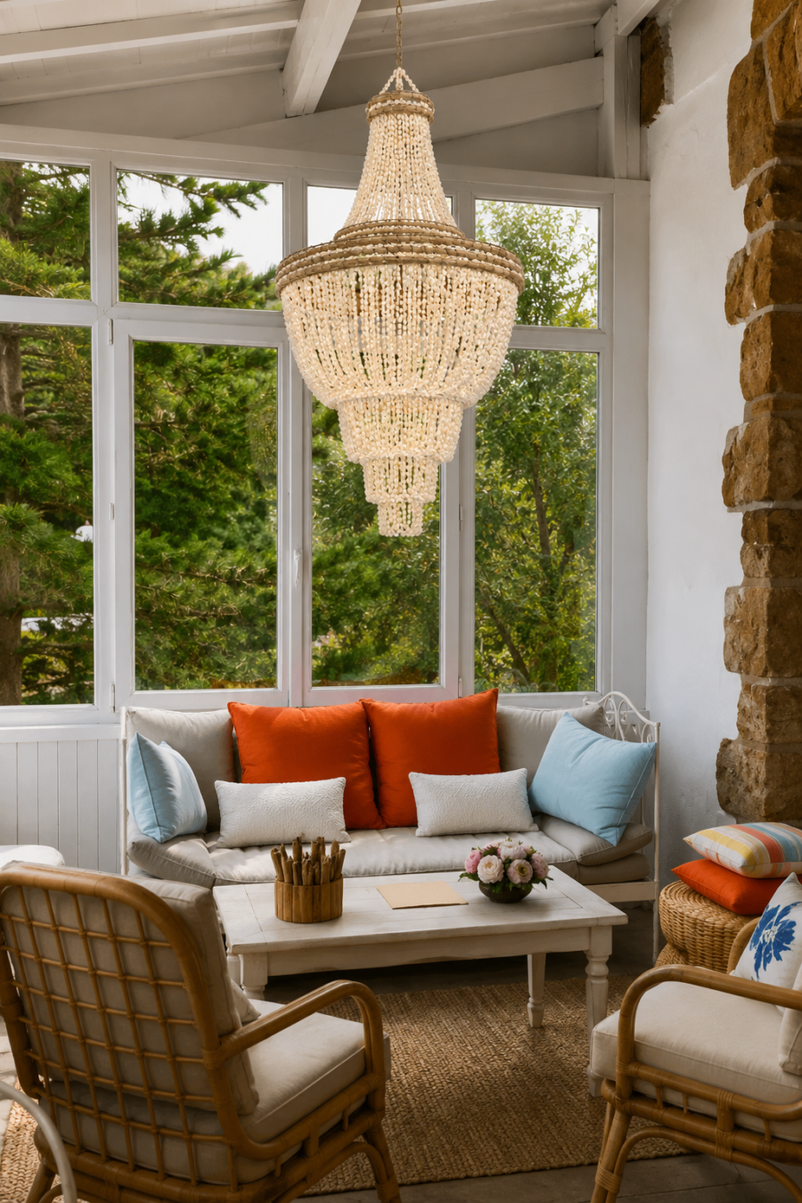 White Reef Chandelier