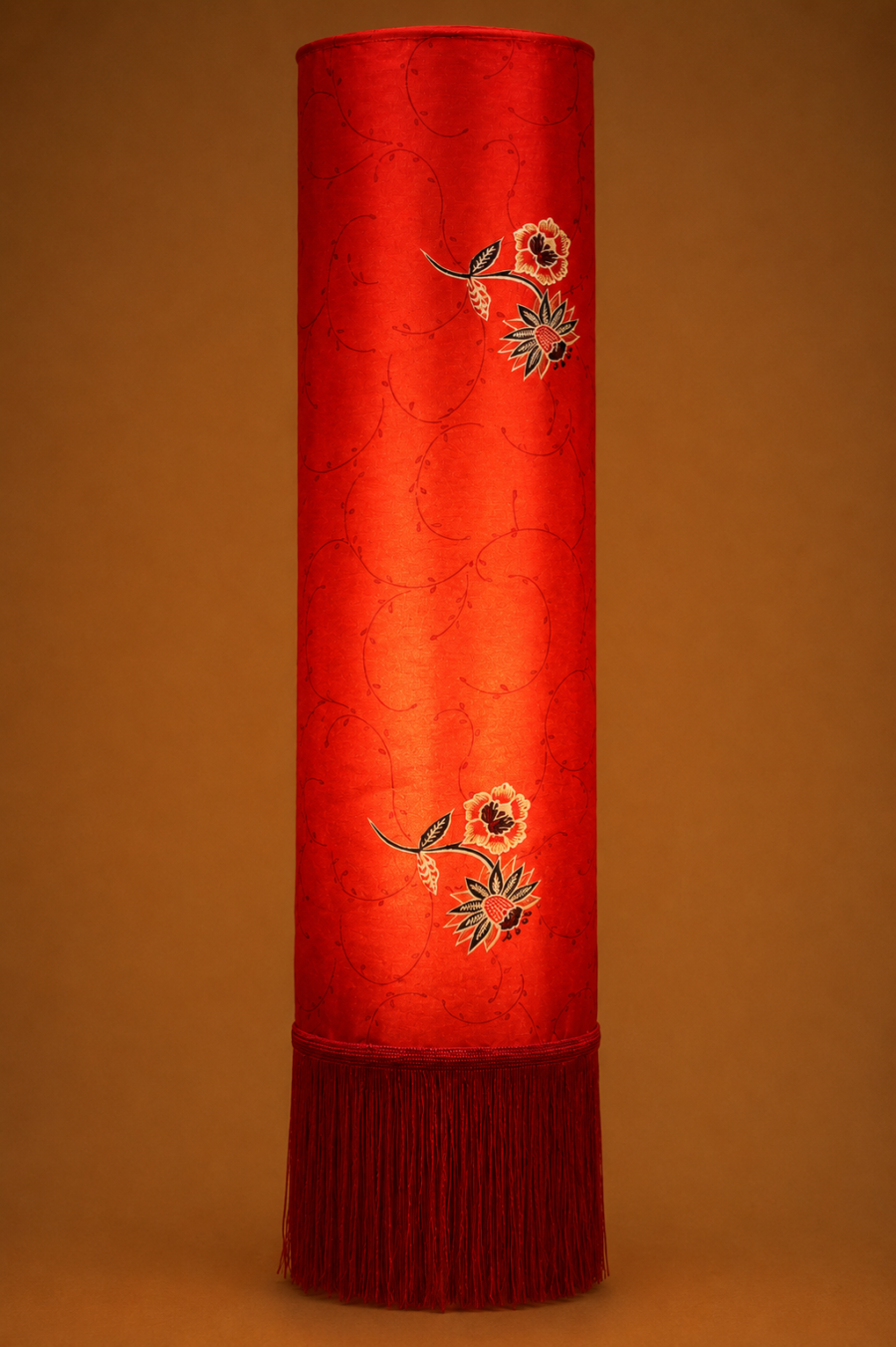 Scarlet Bloom Batik Lantern