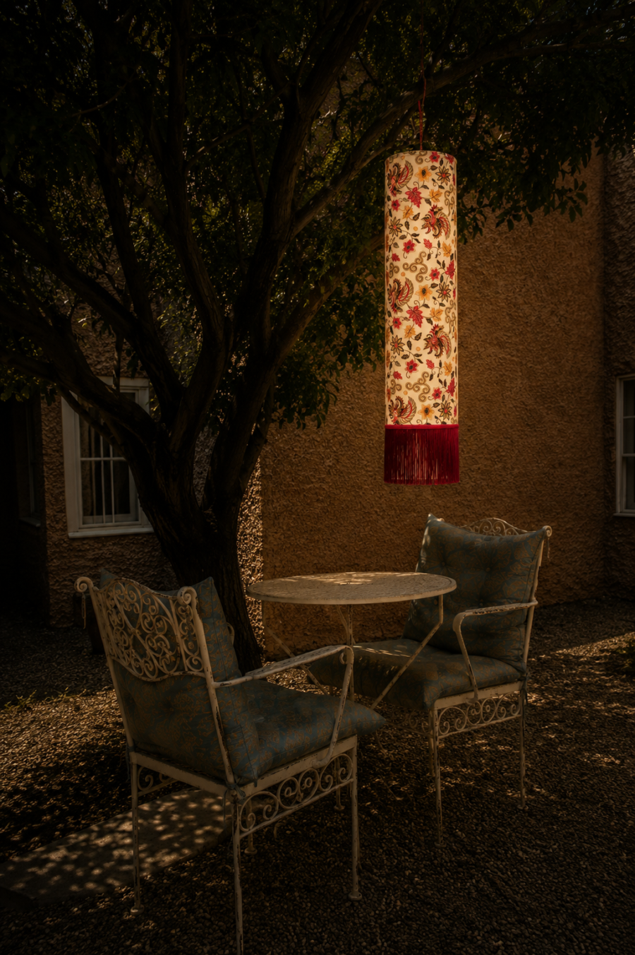 Phoenix Bloom Batik Lantern