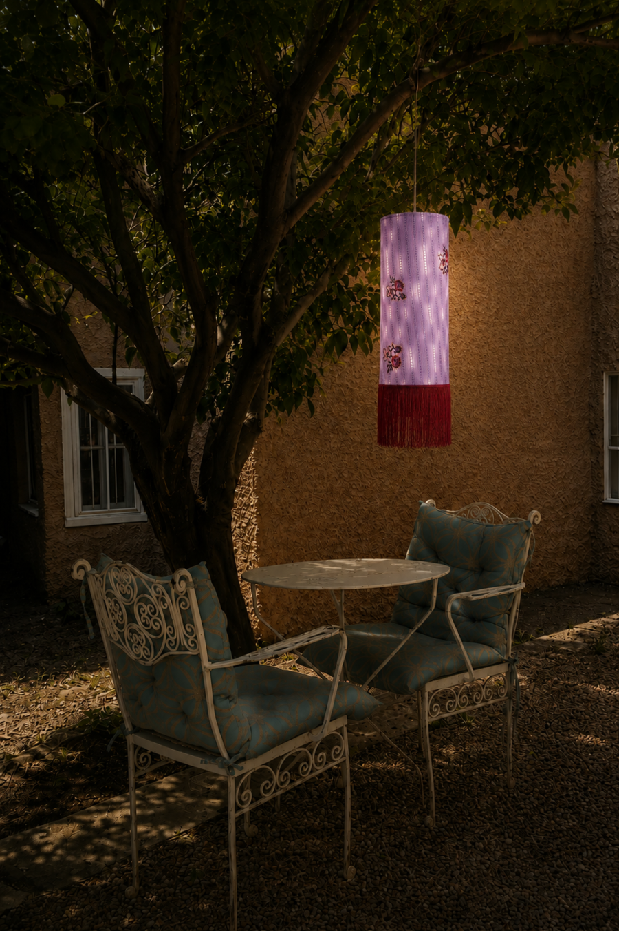 Lavender Rouge Batik Lantern