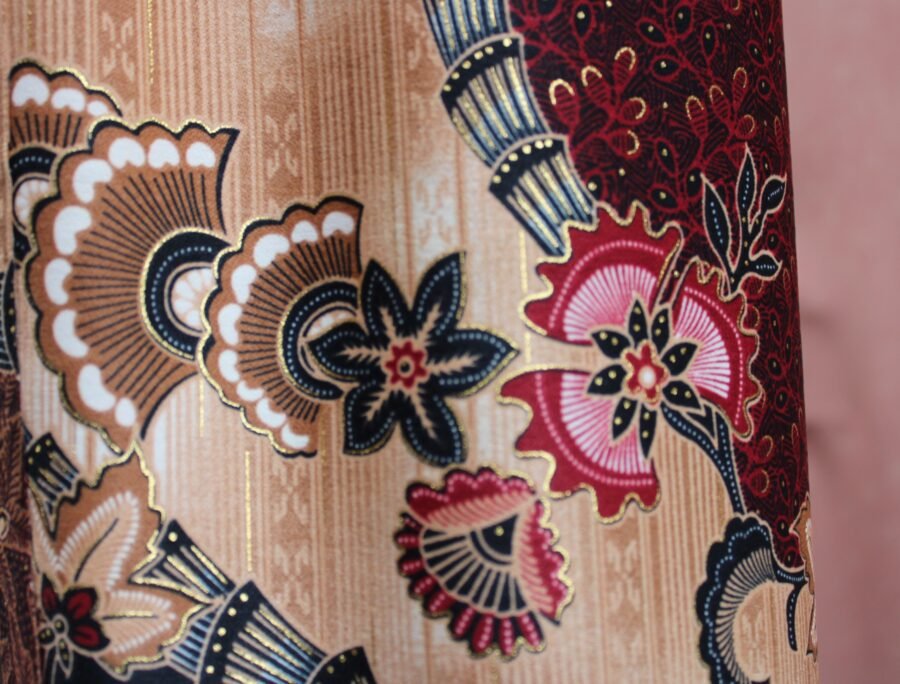 Red Temple Batik Lantern