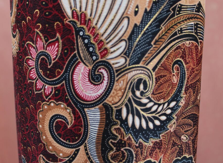 Red Temple Batik Lantern