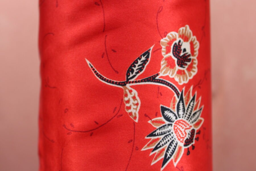 Scarlet Bloom Batik Lantern