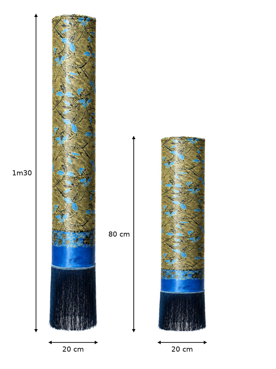 Blue Dynasty Batik Lantern sizes Blue Dynasty Batik Lantern