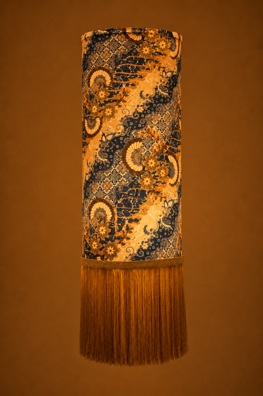 Indigo Gold Batik Lantern light Indigo Gold Batik Lantern
