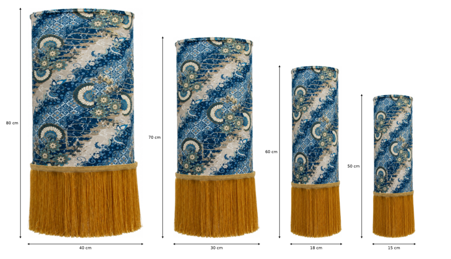 Indigo Gold Batik Lantern