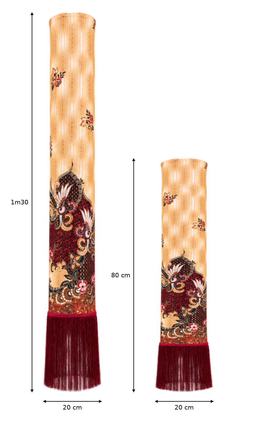 Red Temple Batik Lantern