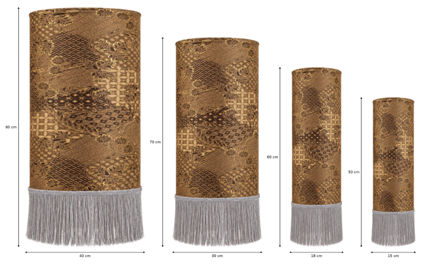 lampions_or_marron_proportions Bronze Heritage Batik Lantern