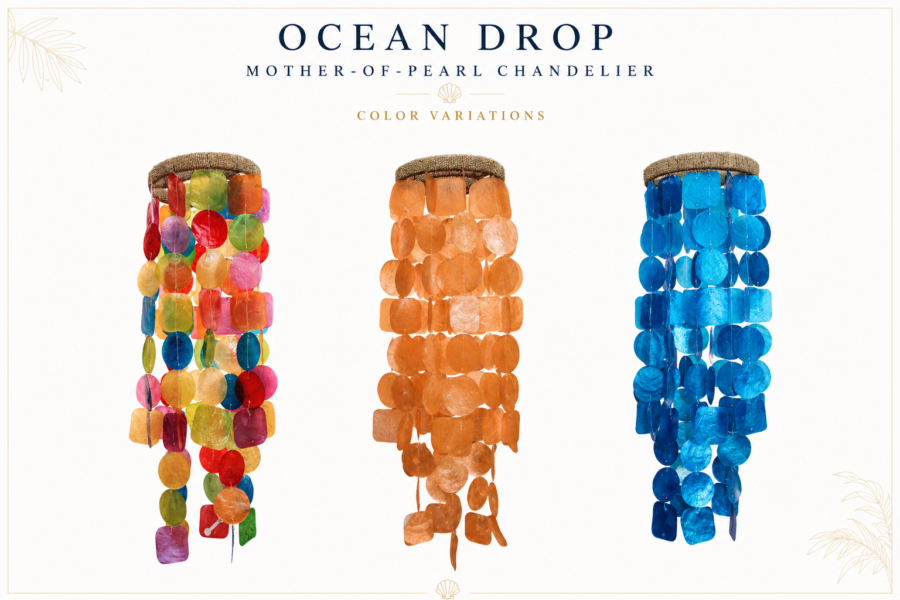 Ocean Drop Mother-Of-Pearl Chandelier