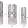 Silver Serenity Batik Lantern sizes Silver Serenity Batik Lantern